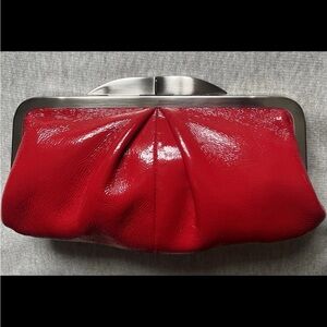Chic Red Leather Clutch by HOBO